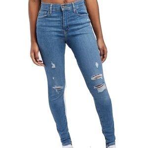 NWT Levi’s 720 High Rise Skinny Jeans Ripped Distressed Stretch 20W New
